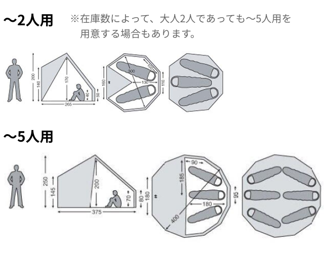 広々テント