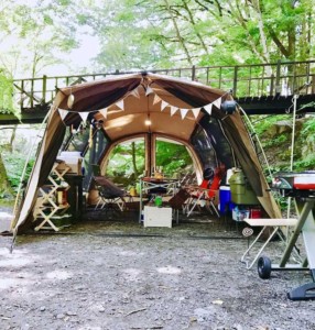 道志の森キャンプ場山中のサイト